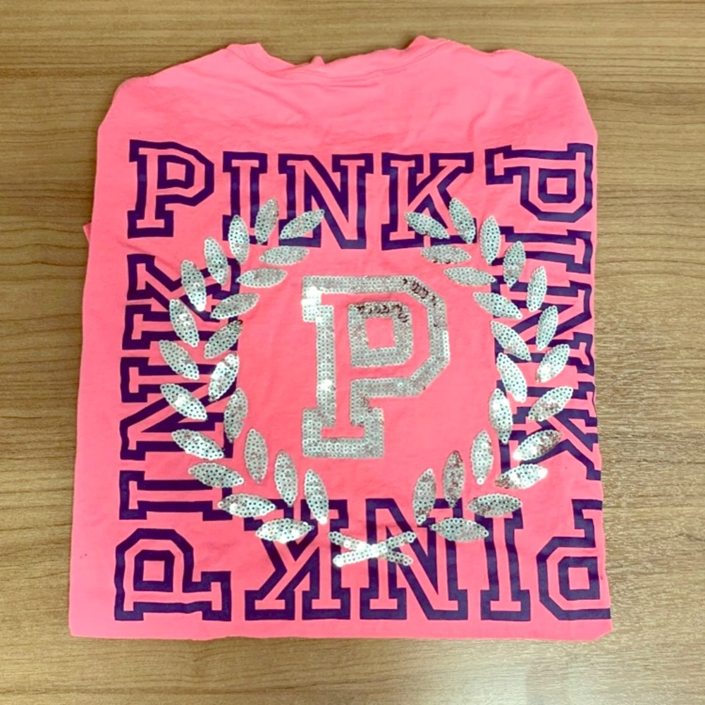 VS Pink Campus Crew longsleeve bling
